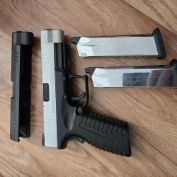 Страйкбольный пистолет Tokyo Marui XD-M .40 GBB с кастомным слайдом Detonator 2 магазина