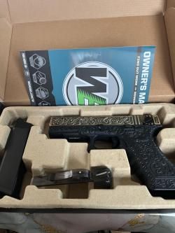 Страйкбольный пистолет WE Glock-18 Gen.3 Titanium Gold