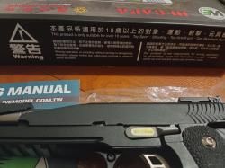 Страйкбольный пистолет WE HI-CAPA 6" T-Rex Customs in Titanium Barrel