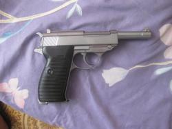 Страйкбольный пистолет WE Walther P38 GBB Silver