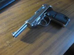 Страйкбольный пистолет WE Walther P38 GBB Silver