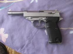 Страйкбольный пистолет WE Walther P38 GBB Silver