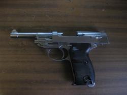 Страйкбольный пистолет WE Walther P38 GBB Silver