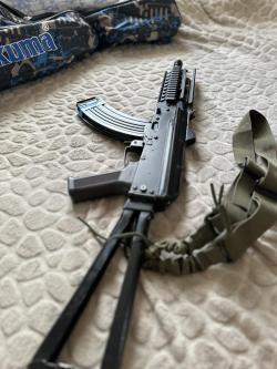 Страйкбольный тюненый автомат АКС74У + много допов