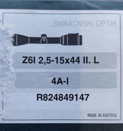 Swarovski z6i 2,5-15x44, 4A-I