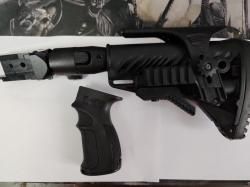 Телескопический складной приклад FAB defense для СВД, Тигр, TG3 c подщечником 