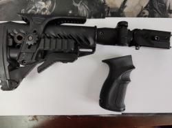 Телескопический складной приклад FAB defense для СВД, Тигр, TG3 c подщечником 