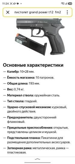 Травматеческий пистолет Grand power T12-FM2