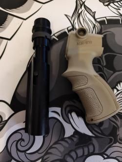 труба приклада с буфером и пистроенная рукоятка на Remington 870 