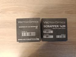 Vector Optics Scrapper 1x29 2MOA (красная точка) + увеличитель Maverick-III 3х22