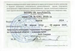 Вепрь 1В (ВПО-222-01), калибр 9,6х53