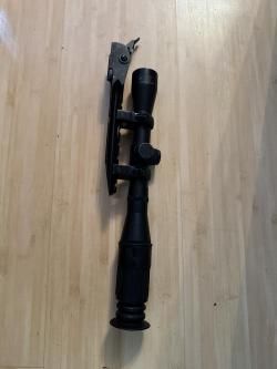Вепрь-308 супер с кожаным чехлом и оптическим прицелом