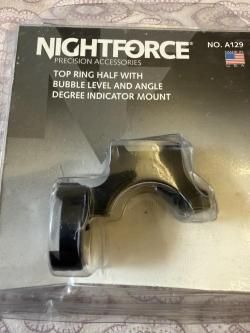 Верхнее полукольцо Nightforce 30 мм c уровнем и креплением для угломера, 4 винта