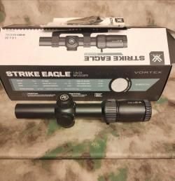 vortex strike eagle 1-8*24 SFP + моноблок hawke на пикатинни/weaver