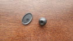 Вставка пластик стандарт в рукоять, шар черный для Blaser R93.