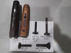 Цевье:ИЖ-12;ИЖ-43ЕМ.Шарнир: ИЖ-54(ИЖ-26) 12к;Parker Bros 16к.; ИЖ-49 16к.; ИЖ-58МАЕ 12к.