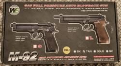 WE Beretta M92 М9А1 страйкбольная 6мм.