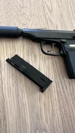 WE Makarov 654K Black, с глушителем (WE-MA001-BK)