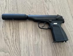 WE Makarov 654K Black, с глушителем (WE-MA001-BK)