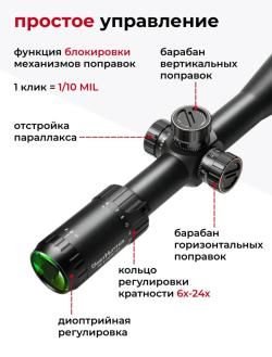 WESTHUNTER HD 6-24X50 FFP