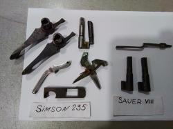 ЗИП на ружья: Simson-235;  Robust (Sant Etiene);  Sauer-8; шептало ружья Parker Bros.