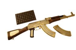 Золотой охолощенный автомат Калашникова АК-47