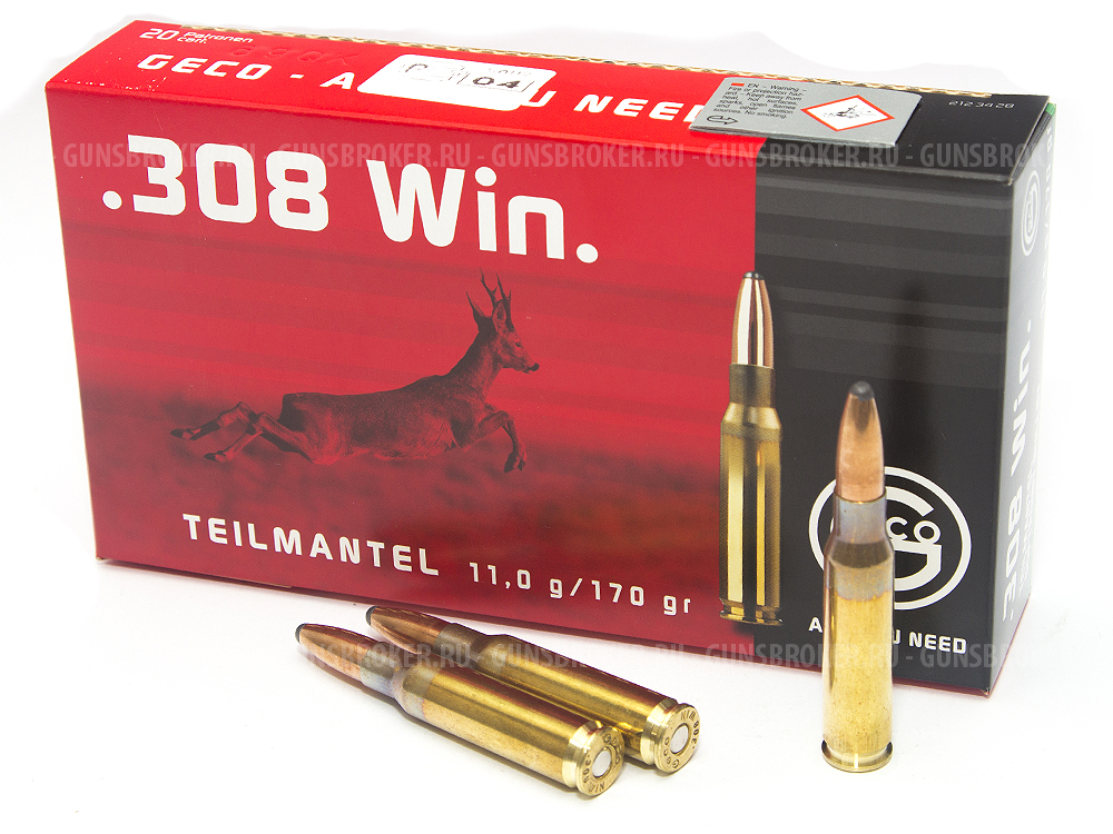 308 Win Geco 11,0 g SP Teilmantel