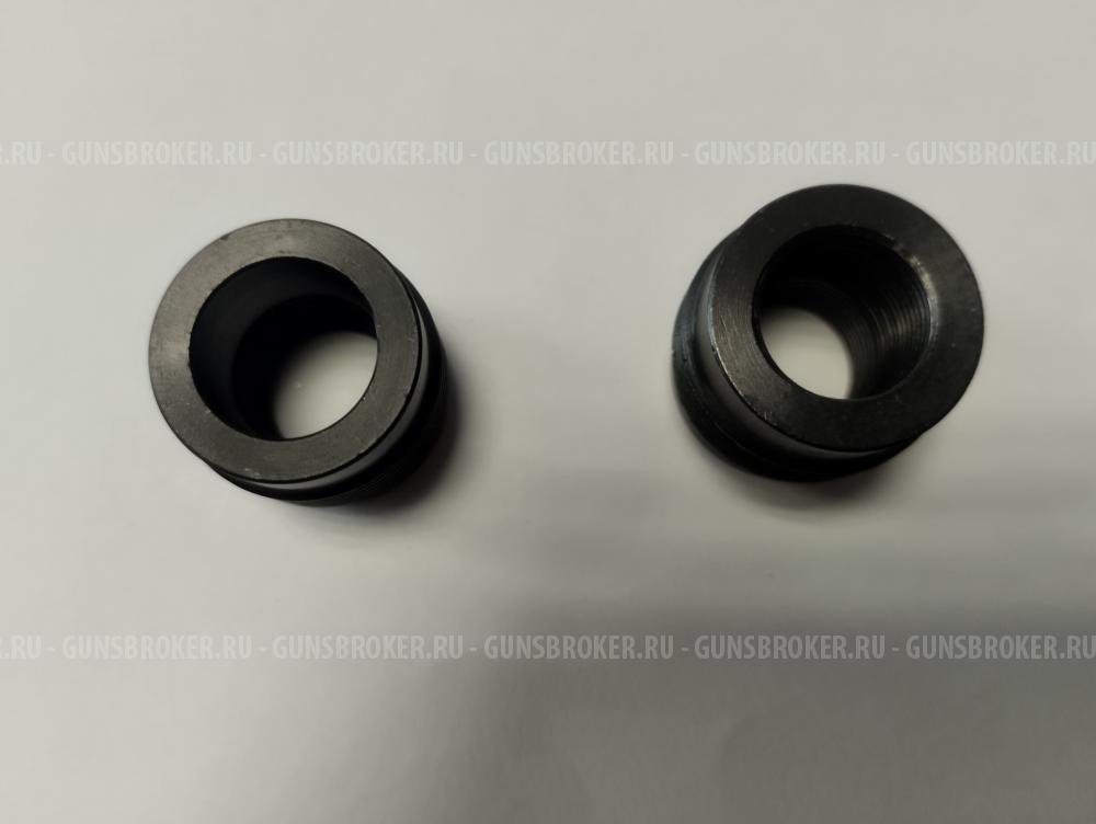 Адаптер переходник для резьбы М14х1L левая на М24х1,5 для ДТК ДТКП банка глушитель