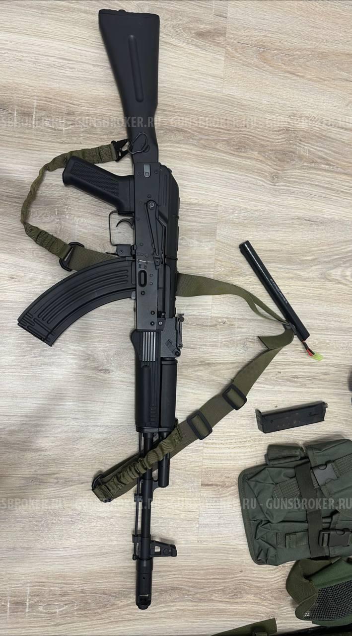 ак-74м (С040С), разгрузка, маска, очки, сумка