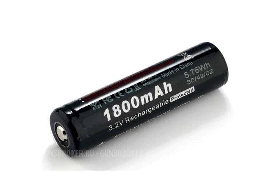 Аккумулятор "Soshine" Li-FePo4 18650, 1800 мАч (1 шт.)