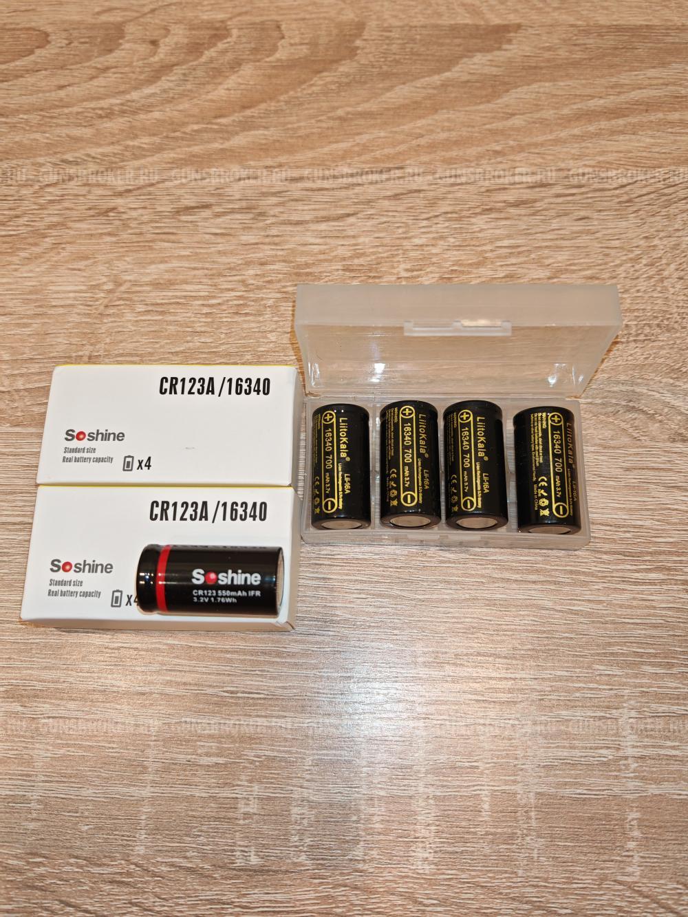 Аккумуляторы 16340 Li-ion и LiFePO4