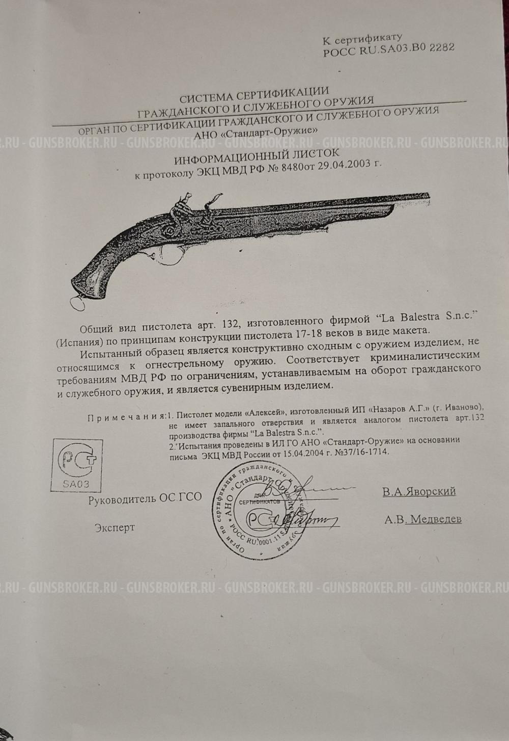 Аналог пистолета La Balestra S.n.c. 