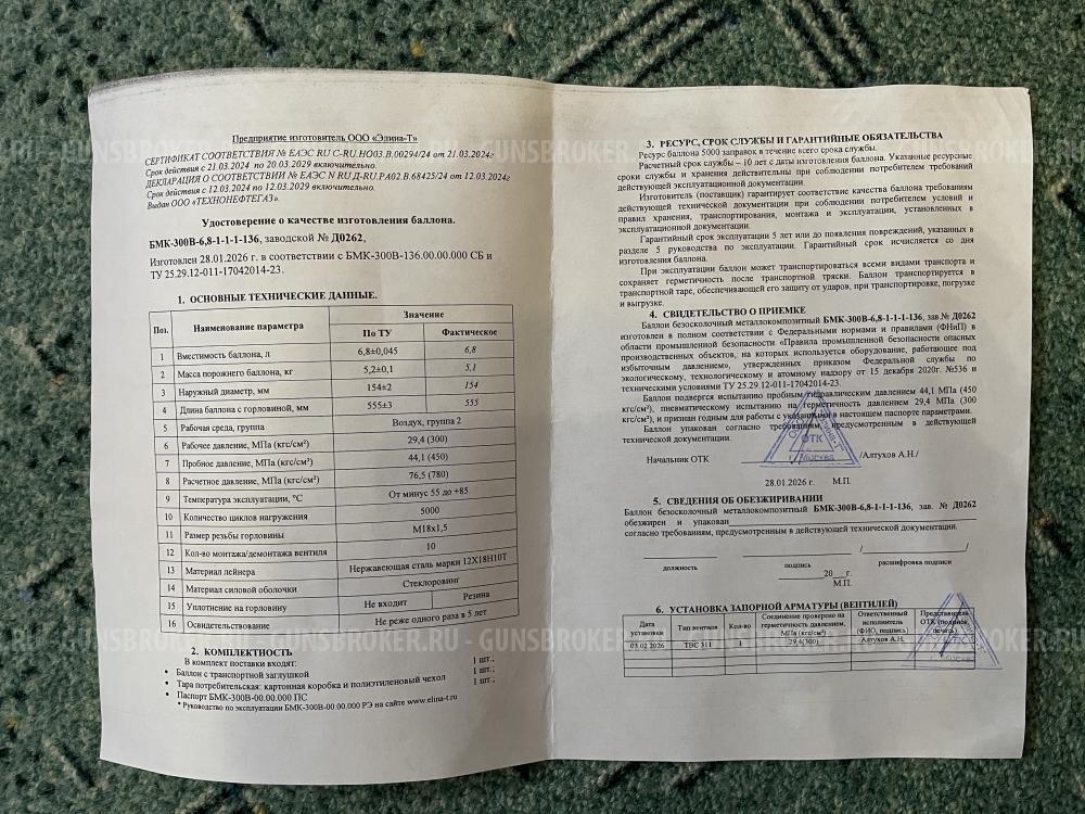 Баллон для PCP Элина-Т