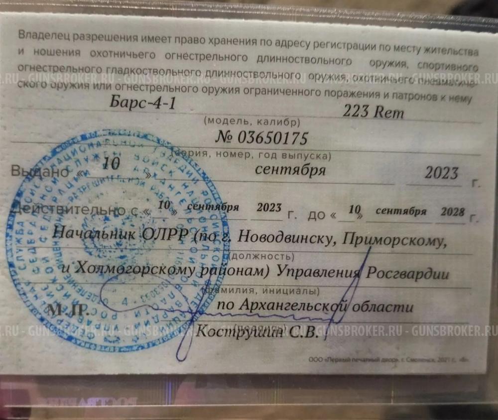 Барс-4-1 223 Rem