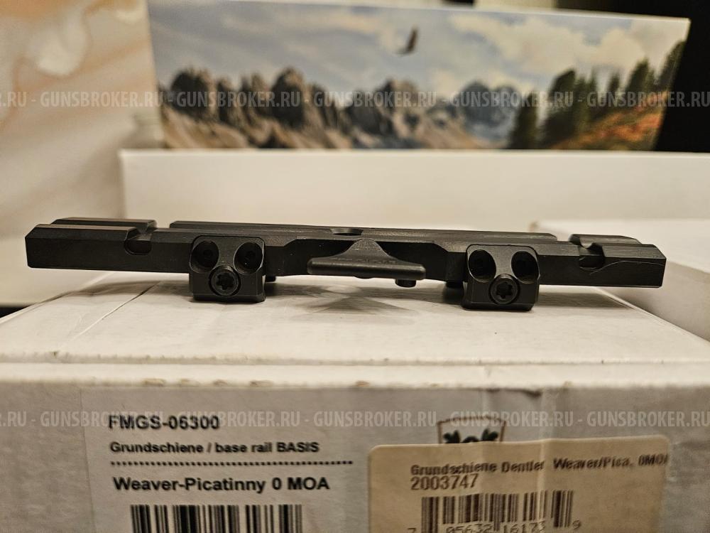 Базовая рейка Dentler Weaver/Picatinny 0 MOA и Монтажная рейка Dentler Basis Swarovski SR