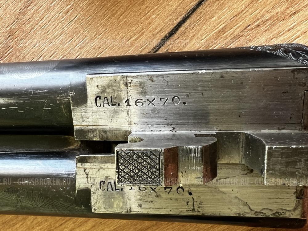 Бельгийка  Бельгия, Льеж. Двуствольное охотничье ружьё 16×70, boxlock Anson & Deeley.