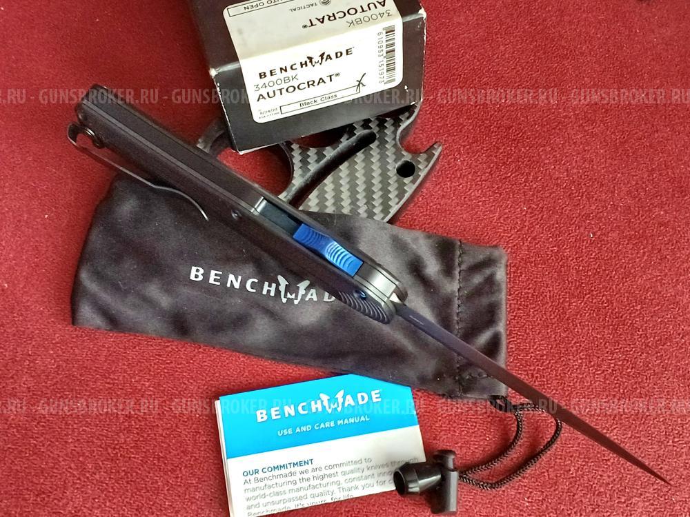 Benchmade 3400BK Autocrat D/A OTF Automatic Knife Black G-10 (3.71" Black)