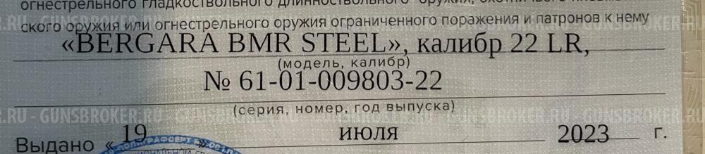 Bergara bmr steel 22lr