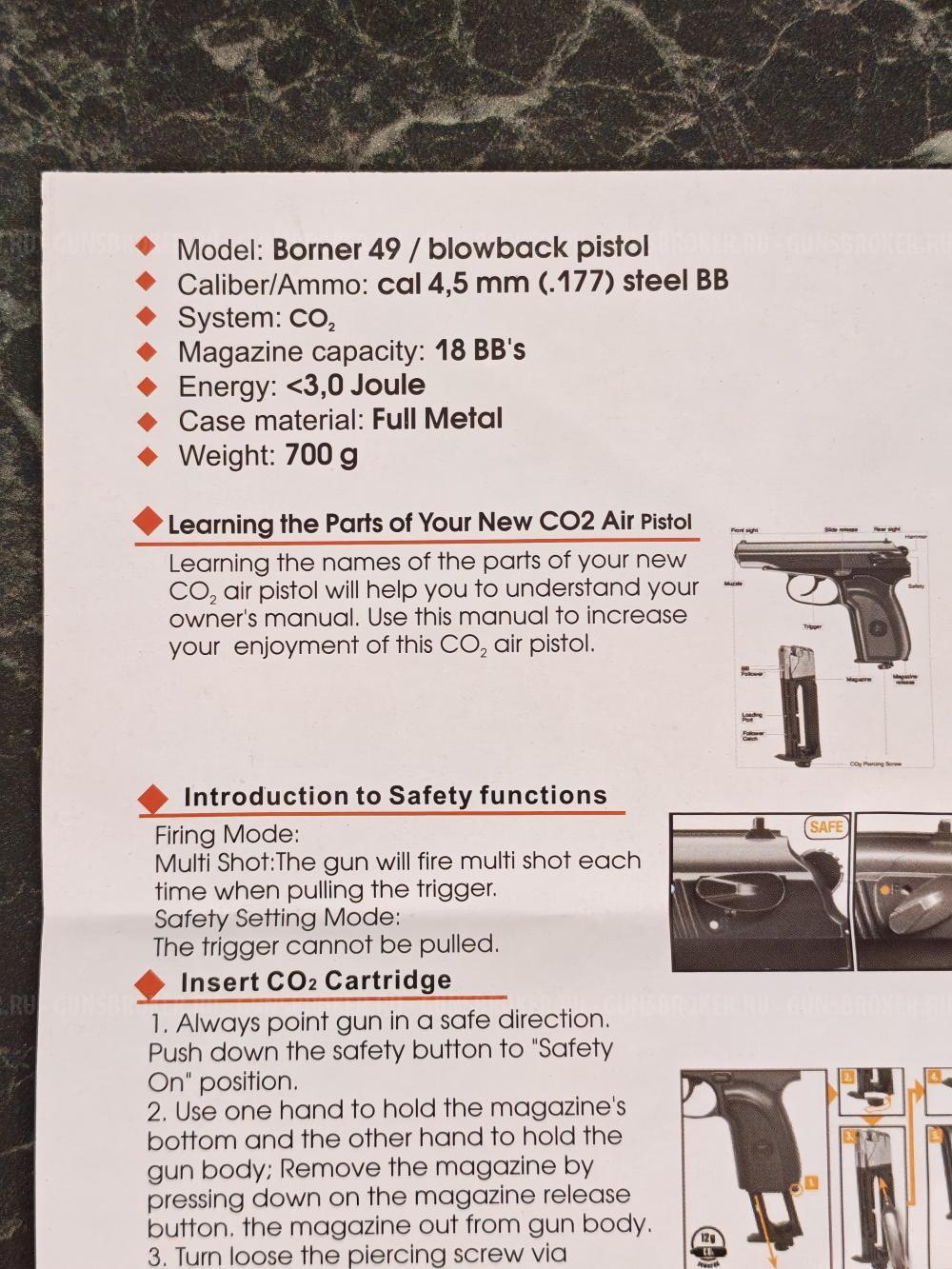 Borner PM 49 blowback 