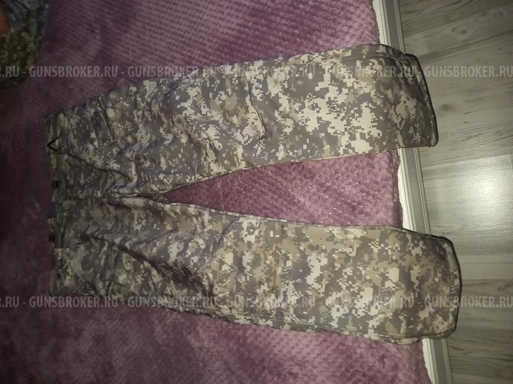 Брюки на флисе комуфляж