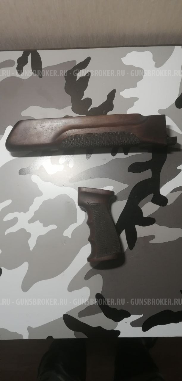 Цевье и эргономичная рукоятка (орех) к сайге 410