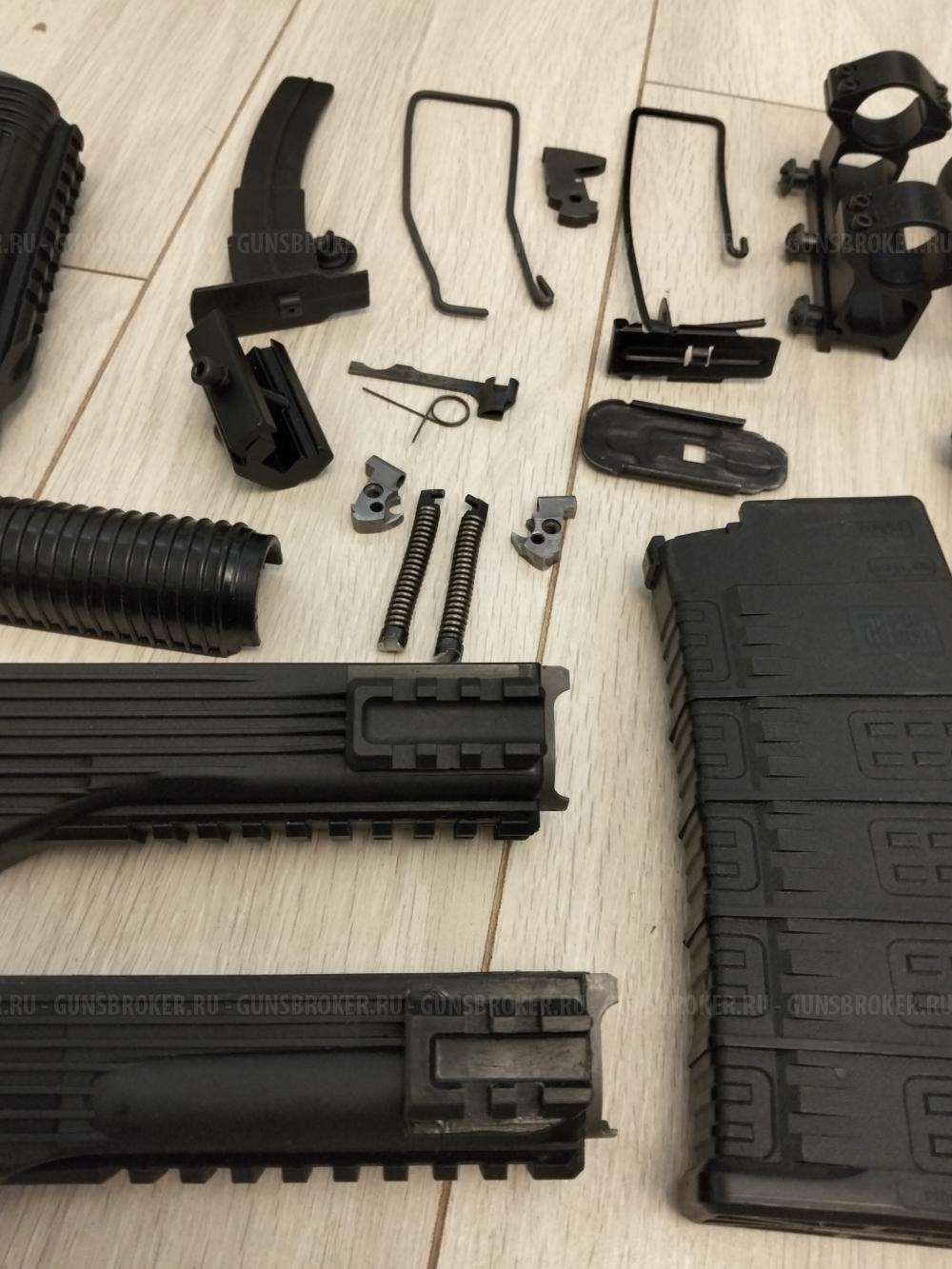 Цевьё впо 205 (вепрь 12) с накладкой, сайга и 308 , спуск мр 18, рукоятки, кронштейн 