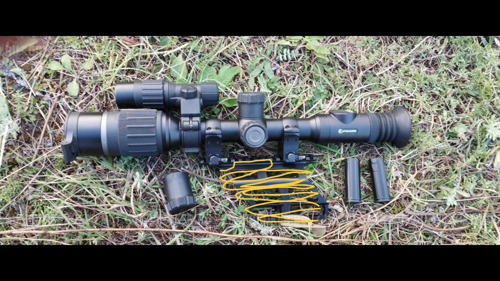 Цифровой прицел ночного видения Pulsar Digex N 455 с быстросъëмными кольцами высшего класса на Weaver.