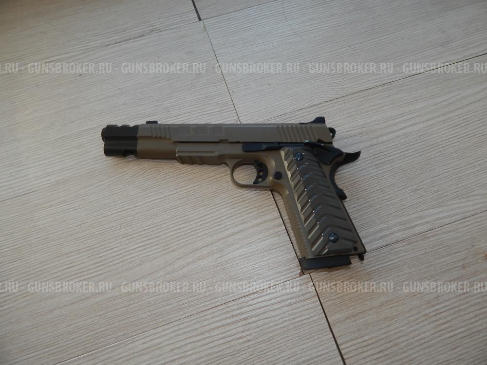 Colt M1911 FDE M45A1 KJW с тюнингом на мощность