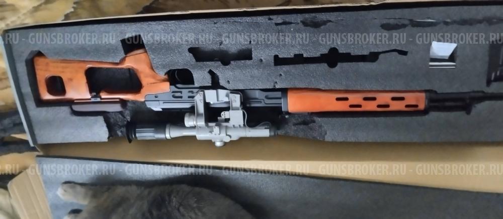 Cyma СВД CM057 дерево (сток) + ориг. ПОСП + 1 бункер и 2 механы + ремень