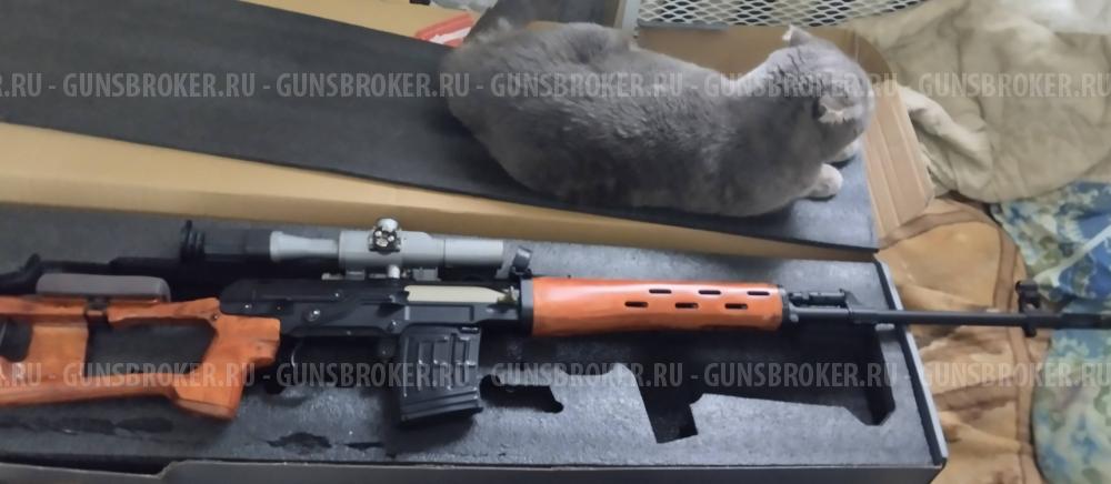 Cyma СВД CM057 дерево (сток) + ориг. ПОСП + 1 бункер и 2 механы + ремень