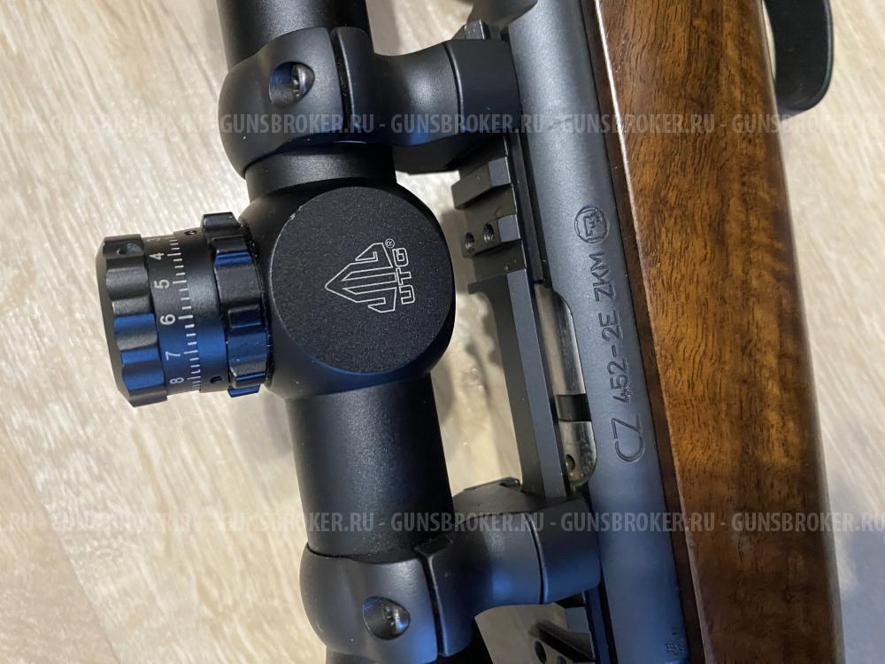 CZ 452-2E ZKM FS (Full Stock/Фулл Сток) мелкашка .22LR +прицел 3-9х40 Липерс с подсветкой