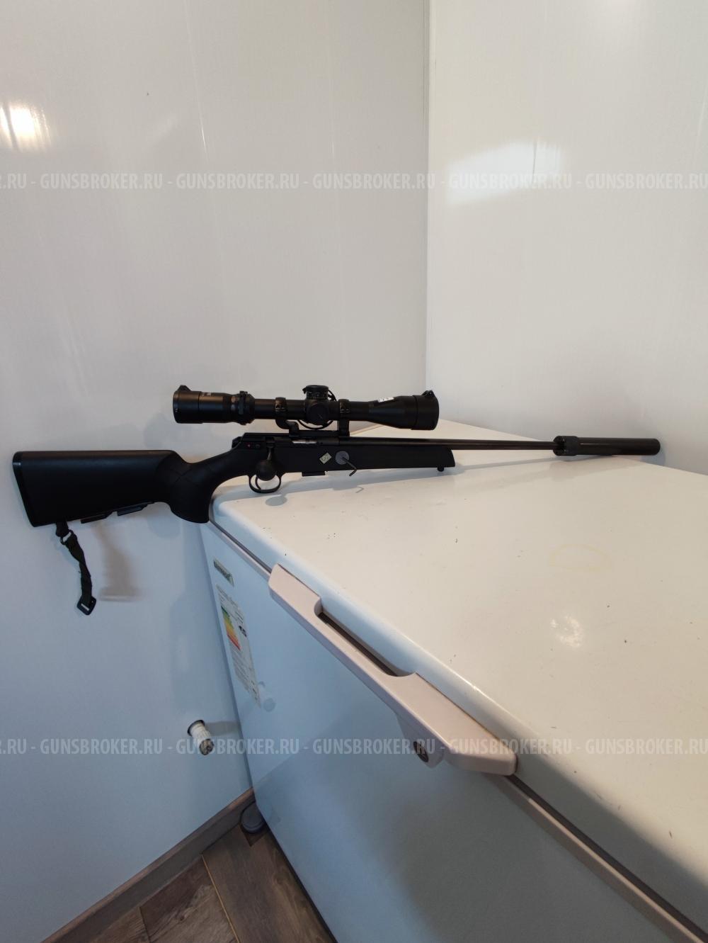 CZ457 22 lr пластик, 410 мм с прицелом и банкой