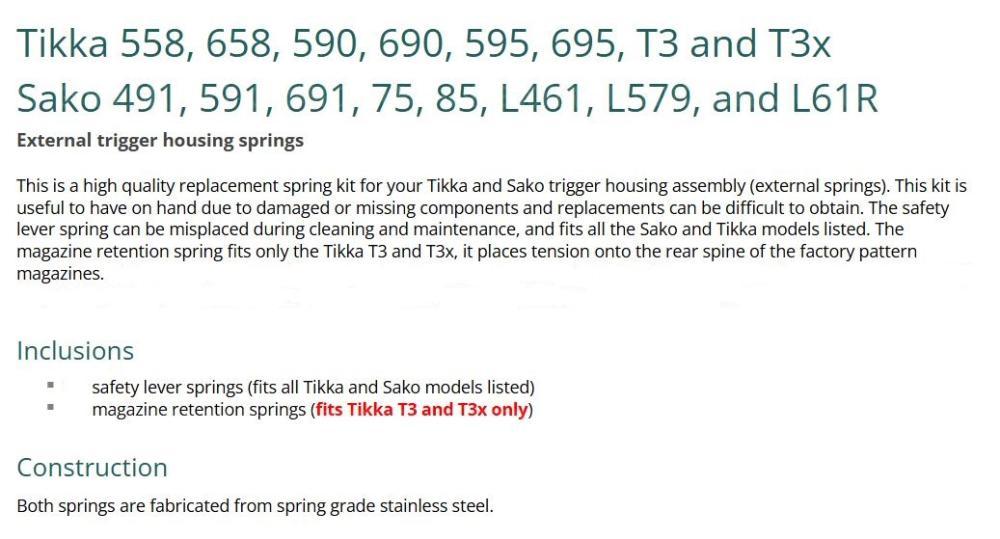 Экстрактор и ударник для Remington 700, 870, 1100, 11-87 + Bergara B14 + Tikka Sako Savage