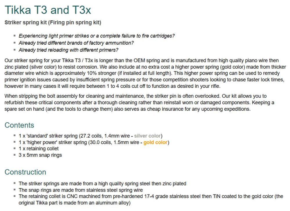 Экстрактор и ударник для Remington 700, 870, 1100, 11-87 + Bergara B14 + Tikka Sako Savage